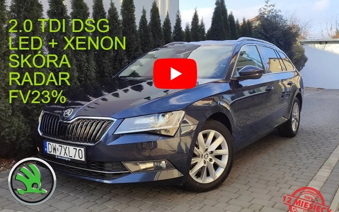 samochody osobowe Skoda Superb cena 79900 przebieg: 170000, rok produkcji 2019 z Leśna